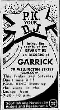 Garrick Advert 1972